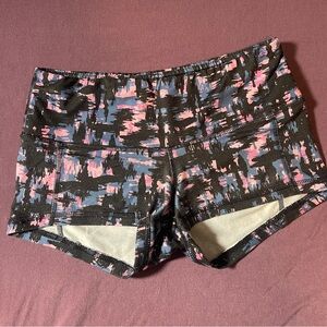 Fleo 2.5" Booty Shorts Black/Pink/Blue - Size Extra Small